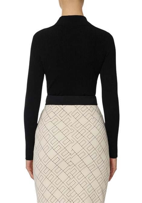 Ribbed knit with openwork details ELISABETTA FRANCHI | sweaters | MK09B56E2110